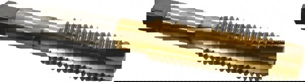 Spiral Point Tap: 1/2-13, UNC, 3 Flutes, Plug, 3B, High Speed Steel, TiN Finish