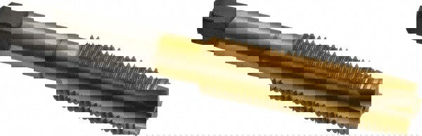 Spiral Point Tap: 1/2-20, UNF, 3 Flutes, Plug, 3B, High Speed Steel, TiN Finish