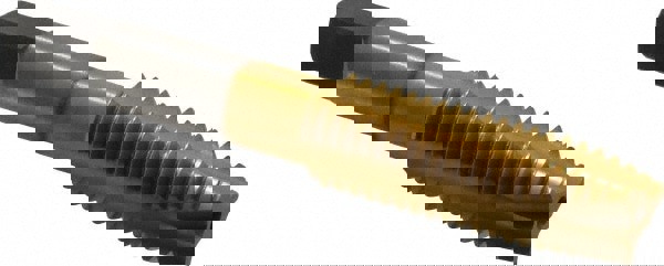 Spiral Point Tap: 5/8-11, UNC, 3 Flutes, Plug, 3B, High Speed Steel, TiN Finish