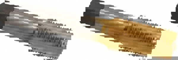 Standard Pipe Tap: 1/8-27, NPT, 4 Flutes, High Speed Steel, TiN Finish