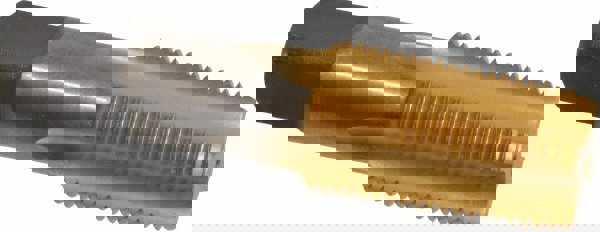 Standard Pipe Tap: 1/2-14, NPT, 4 Flutes, High Speed Steel, TiN Finish