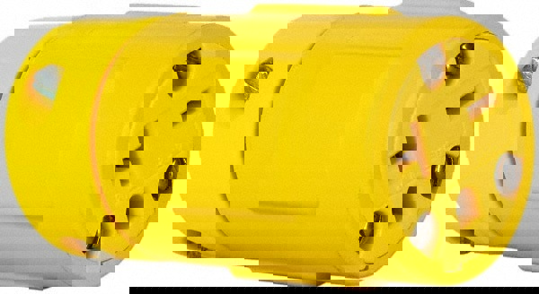 Straight Blade Connector: Industrial, 6-20, 250VAC, Yellow