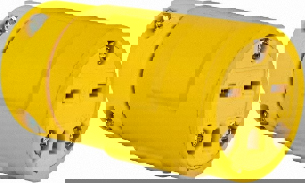 Straight Blade Connector: Industrial, 6-15, 250VAC, Yellow