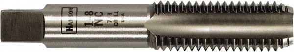 Straight Flute Tap: 5/8-18 UNF, 4 Flute, Bottoming Chamfer, 2B Class of Fit, Carbon Steel, Bright/Uncoated Finish