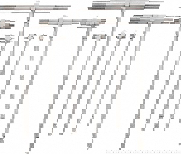 6 Piece, 5/16 to 6 Inch, Satin Chrome Finish, Telescoping Gage Set