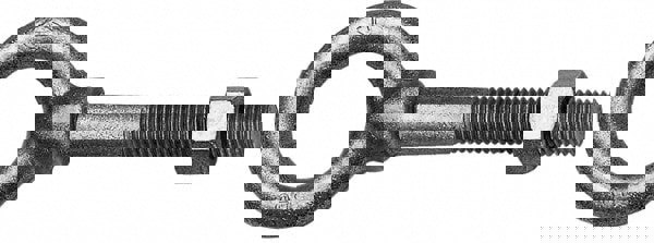 Fixed Lifting Eye Bolt: With Shoulder, 4,500 lb Capacity, 3/4 Thread, Grade 1030 Steel