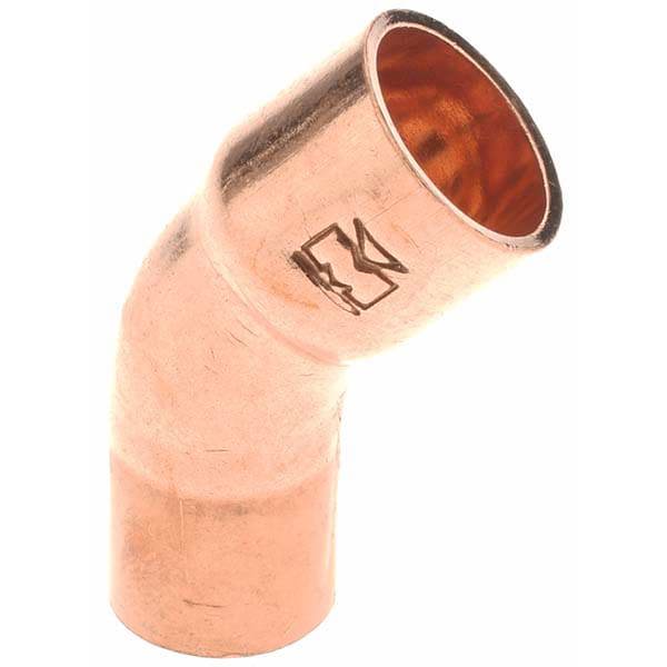 Wrot Copper Pipe 45 &deg; Street Elbow: 1/4