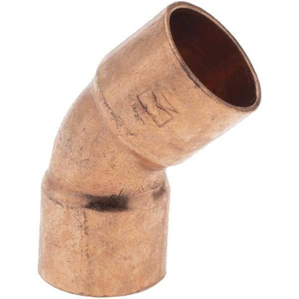 Wrot Copper Pipe 45 &deg; Elbow: 1/2