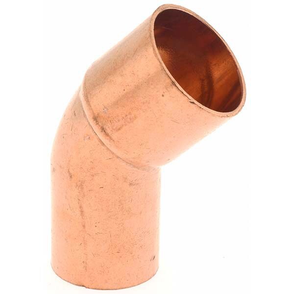 Wrot Copper Pipe 45 &deg; Street Elbow: 3/4