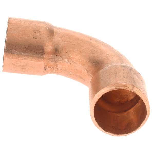 Wrot Copper Pipe 90 &deg; Long Radius Elbow: 3/8