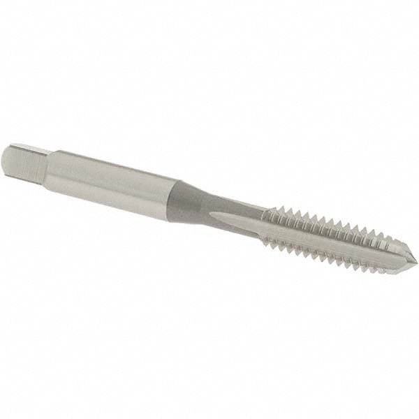 Straight Flute Tap: 1/4-20 UNC, 4 Flute, Plug Chamfer, High-Speed Steel, Bright/Uncoated Finish