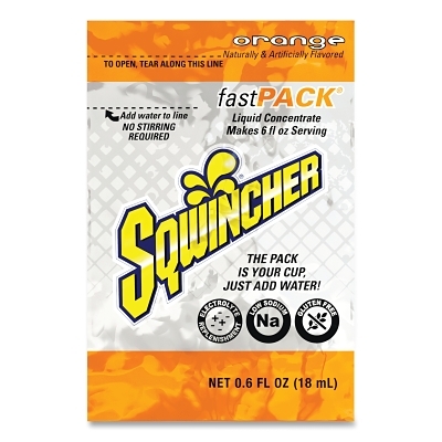 Activity Drink: 0.6 oz, Packet, Orange, Liquid Concentrate, Yields 6 oz