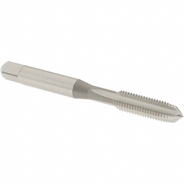 Straight Flute Tap: 1/4-28 UNF, 4 Flute, Plug Chamfer, High-Speed Steel, Bright/Uncoated Finish