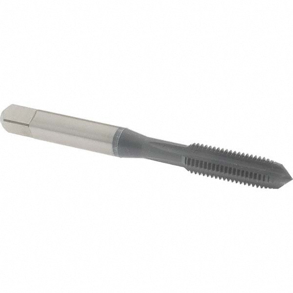 Straight Flute Tap: 1/4-28 UNF, 4 Flute, Plug Chamfer, High-Speed Steel
