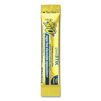 Qwik Stik Activity Drink: 0.11 oz Packet, Lemonade, Sugar Free, Powder, Yields 20.00 oz