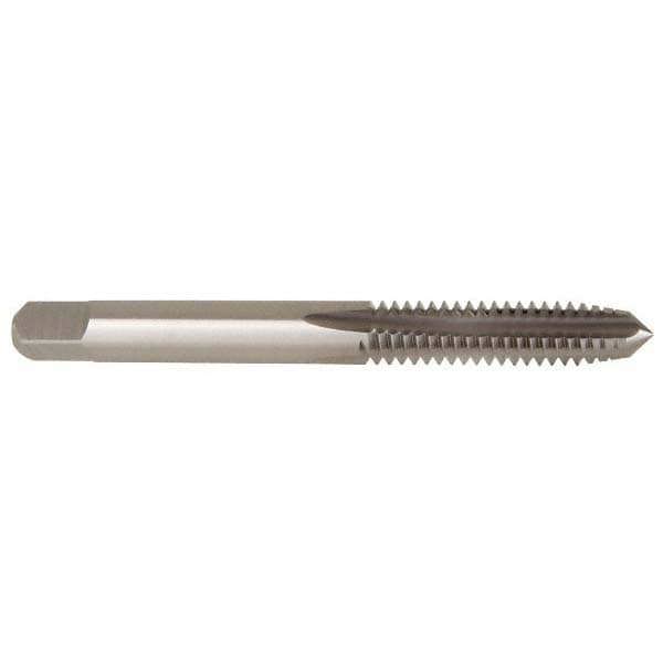 Straight Flute Tap: 7/16-20 UNF, 4 Flutes, Plug, High Speed Steel, Bright/Uncoated
