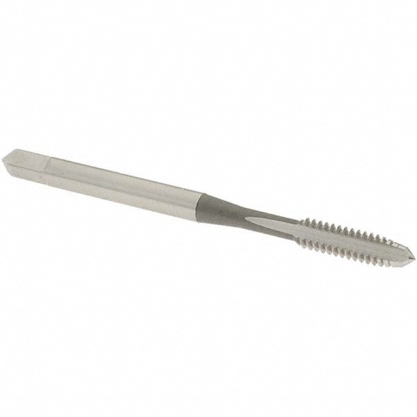 Straight Flute Tap: #6-32 UNC, 3 Flute, Plug Chamfer, High-Speed Steel, Bright/Uncoated Finish