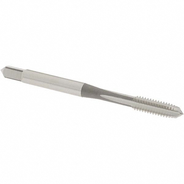 Straight Flute Tap: #8-32 UNC, 4 Flute, Plug Chamfer, High-Speed Steel, Bright/Uncoated Finish