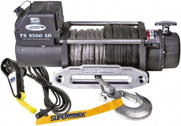 9,500 Lb Capacity, 80' Cable Length, Automotive Heavy-Duty Recovery Winch