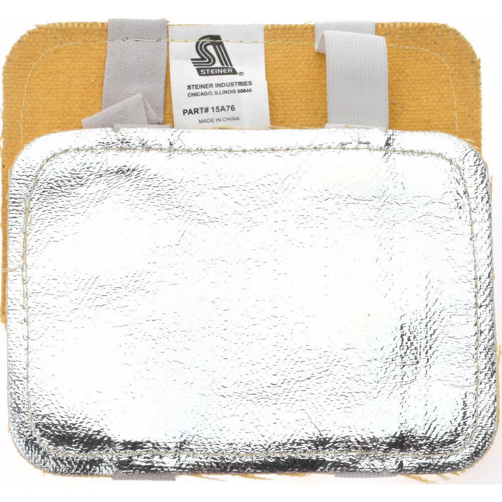 Glove Pad: Silver, Aluminized Leather