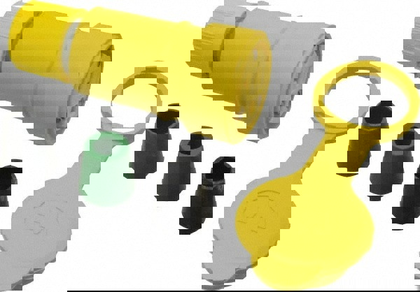 Locking Inlet: Connector, Industrial, 5-20, 125V, Yellow