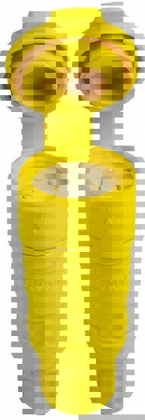 Straight Blade Connector: Industrial, 6-20R, 250VAC, Yellow