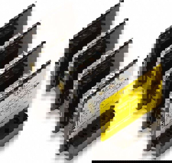 Power Distribution Blocks; Amperage: 175 ; Number of Poles: 3 ; Number of Primary Connections: 1 ; Number of Secondary Connections: 1 ; Voltage: 600 VAC/VDC ; Primary Wire Range: 2/0-8 AWG (Cu/Al)