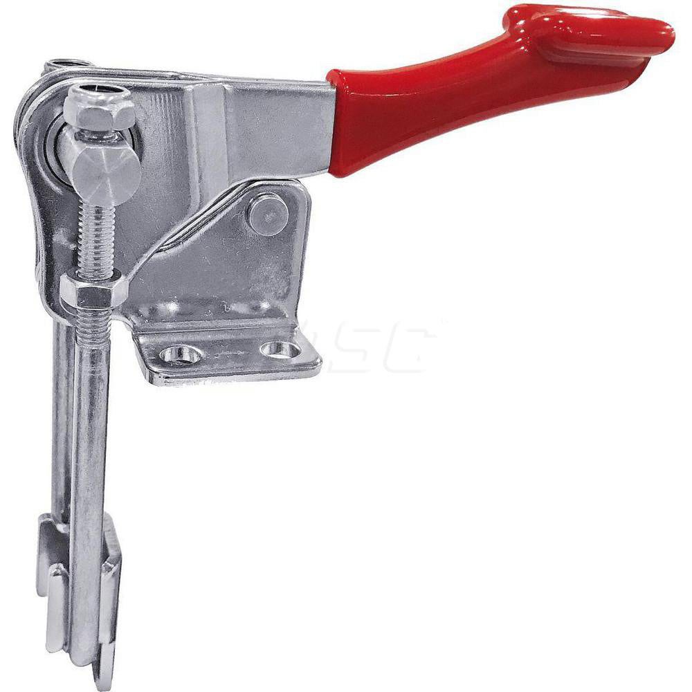Pull-Action Latch Clamp: Vertical, 1,000 lb, U-Hook, Flanged Base