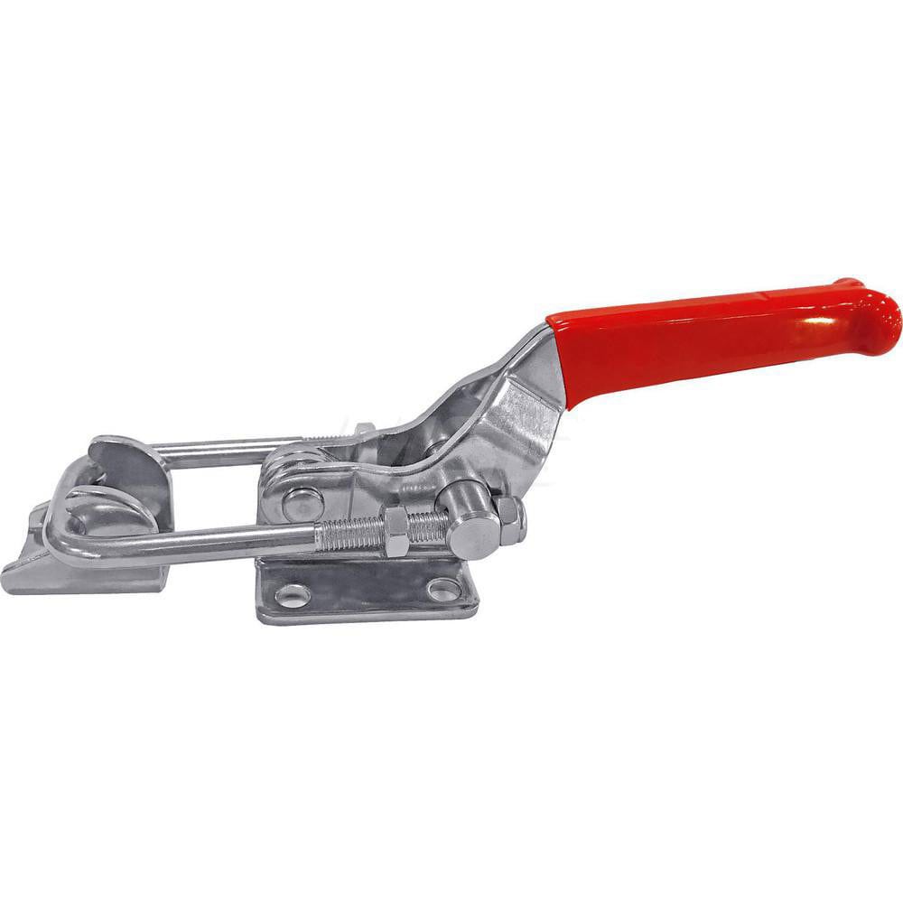 Pull-Action Latch Clamp: Vertical, 2,000 lb, U-Hook, Flanged Base