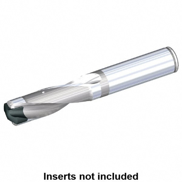 Replaceable-Tip Drill: 37.31 to 38.31 mm Dia, 186.43 mm Max Depth, 38.1 mm Straight-Cylindrical Shank