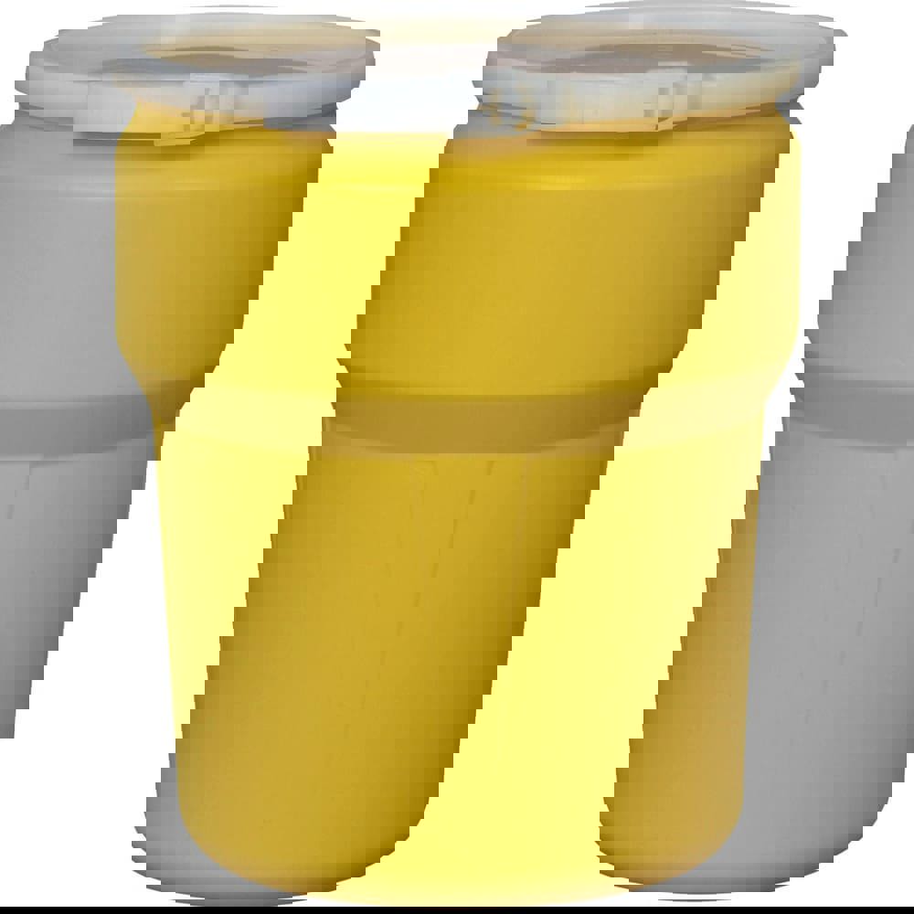 Drums & Tanks; Drum Type: Open Head ; Height (Inch): 18-21/64 ; Diameter/Width (Inch): 15 ; Volume Capacity (Gal.): 10 (Inch); Drum Material: Polyethylene ; Drum Color: Yellow