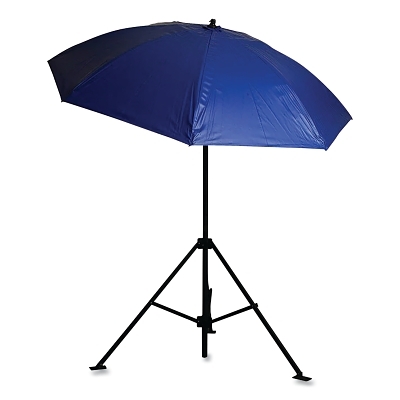UMBRELLA- 7'- BLUE- VINYL- W/O CASE-