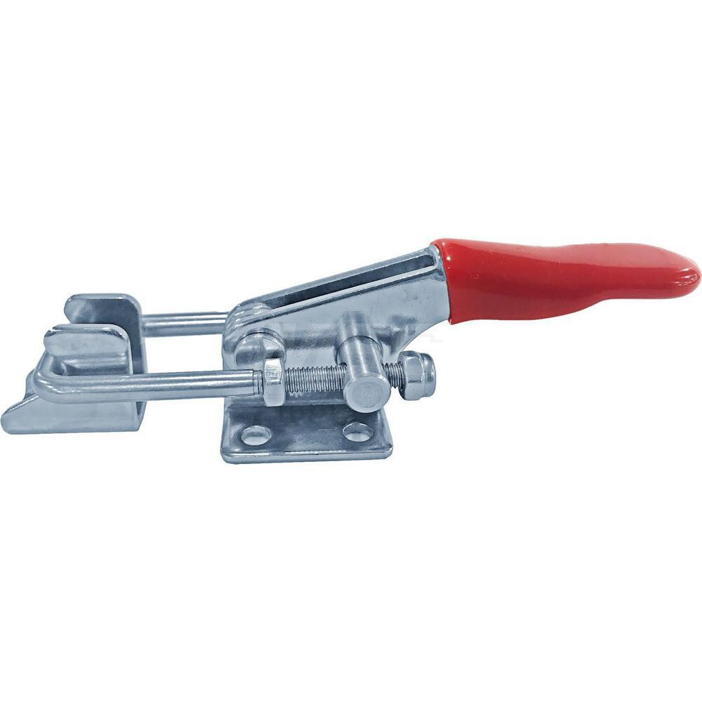 Pull-Action Latch Clamp: Vertical, 360 lb, U-Hook, Flanged Base