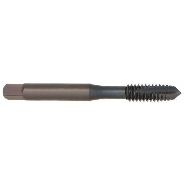 Spiral Point Tap: #10-32 UNF, 2 Flutes, Plug, 2B Class of Fit, High Speed Steel, Bright Finish