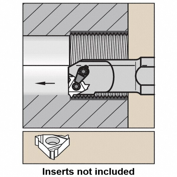 Indexable Threading Toolholder: Internal, Right Hand, 18.82 x 20 mm Shank