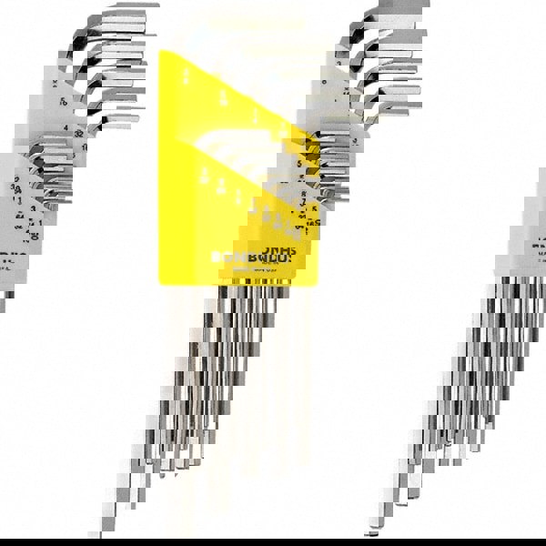 Hex Key Sets; Ball End: No ; Tool Type: Hex ; Handle Type: L-Handle ; Measurement Type: SAE ; Hex Size: 0.05 in; 1/16 in; 1/4 in; 1/8 in; 3/16 in; 3/32 in; 3/8 in; 5/16 in; 5/32 in; 5/64 in; 7/32 in; 7/64 in; 9/64 in ; Hex Size Range (Inch): 0.050 - 3/8