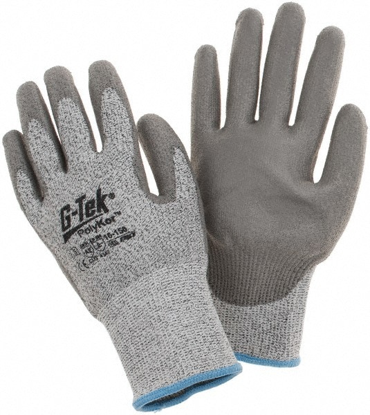 Cut, Puncture & Abrasion-Resistant Gloves: G-Tek 16-150, Size 2X-Large, ANSI Cut A2, ANSI Puncture 4, Polyurethane, PolyKor