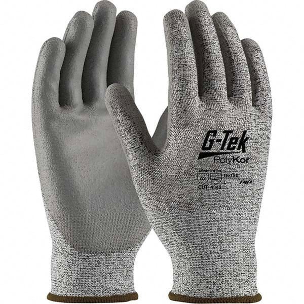 Cut, Puncture & Abrasion-Resistant Gloves: G-Tek 16-150, Size 3X-Large, ANSI Cut A2, ANSI Puncture 4, Polyurethane, PolyKor