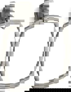 Square Closed Towel Ring in Vibrant Brushed Nickel