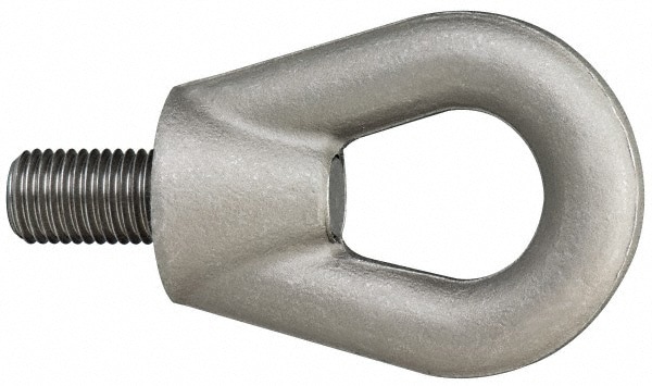 Fixed Lifting Eye Bolt: With Shoulder, 15,000 lb Capacity, 1-1/2-6 Thread, Grade 4340 Alloy Steel
