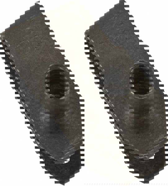 M6x1.00 Screw, 1 to 2.5mm Thick, Spring Steel Extruded Tapped Hole U Nut