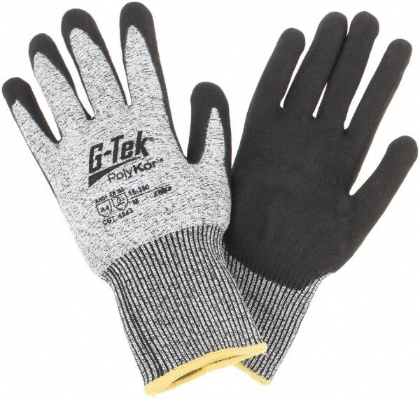 Cut, Puncture & Abrasion-Resistant Gloves: G-Tek 16-350, Size Medium, ANSI Cut A4, ANSI Puncture 3, Nitrile, PolyKor
