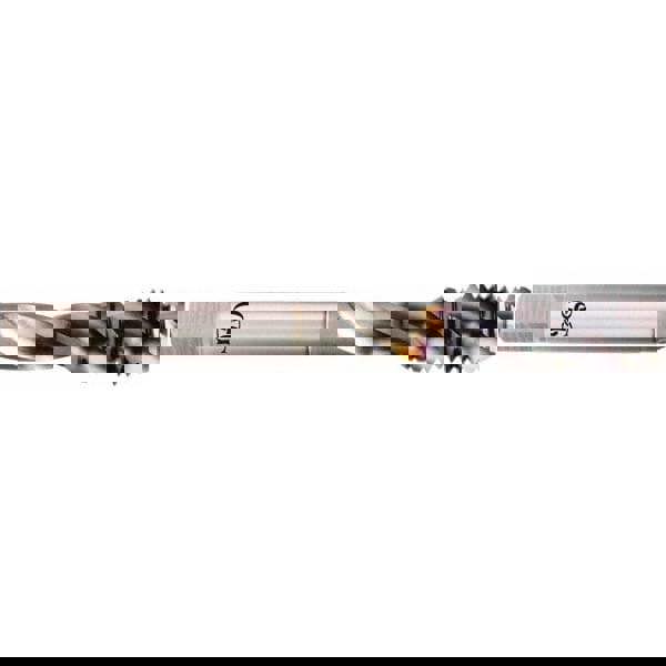 Spiral Flute Tap: M22x2.50 Metric Coarse, 4 Flutes, Modified Bottoming, 6H Class of Fit, Powdered Metal, TICN Coated