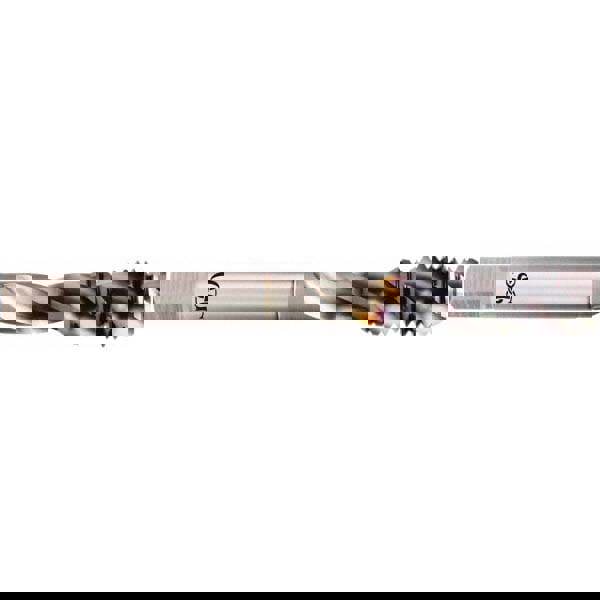 Spiral Flute Tap: 7/16-14 UNC, 3 Flutes, Modified Bottoming, 3B Class of Fit, Powdered Metal, TICN Coated