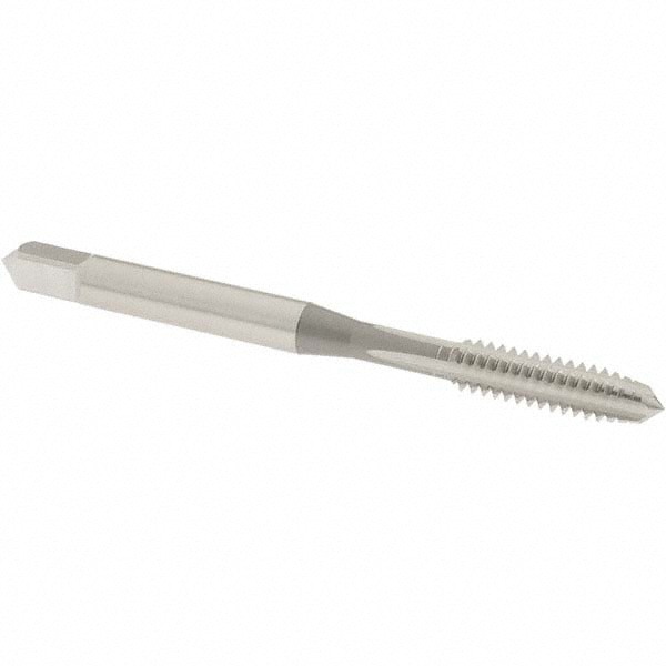 Straight Flute Tap: #10-24 UNC, 4 Flute, Plug Chamfer, 2B & 3B Class of Fit, High-Speed Steel, Bright/Uncoated Finish