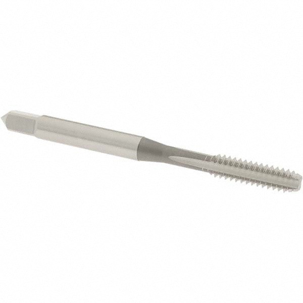 Straight Flute Tap: #10-24 UNC, 4 Flute, Bottoming Chamfer, 2B & 3B Class of Fit, High-Speed Steel, Bright/Uncoated Finish
