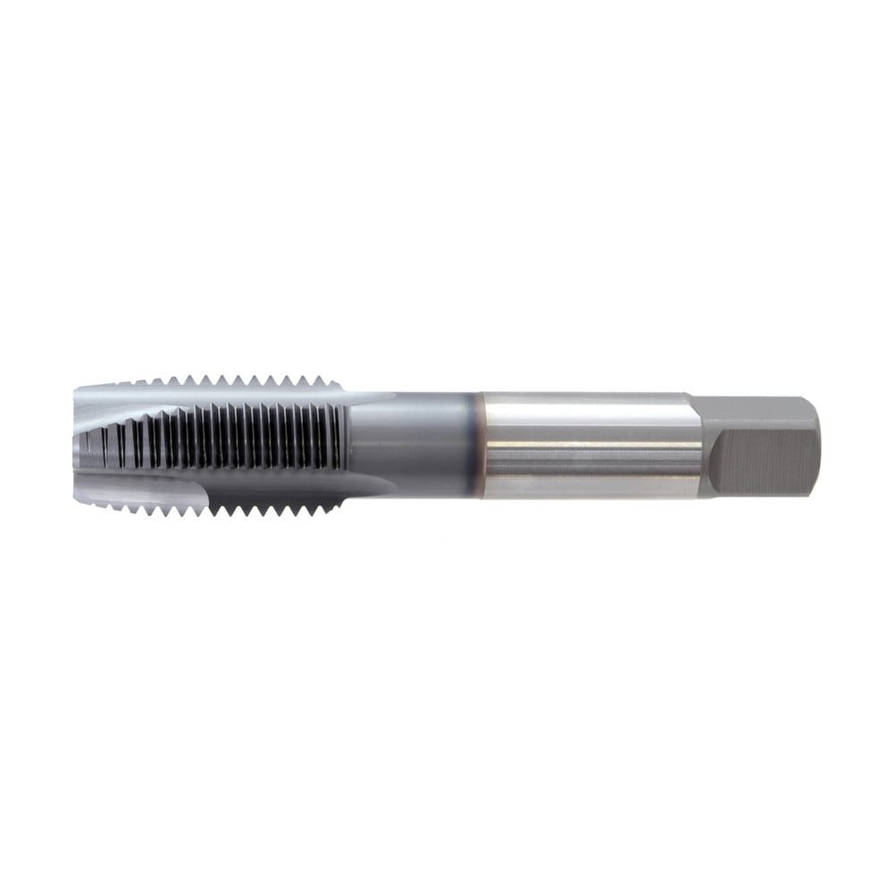 Spiral Point Tap: M22x1.50 Metric Fine, 4 Flutes, Plug, 6H Class of Fit, Powdered Metal, TiCN Coated