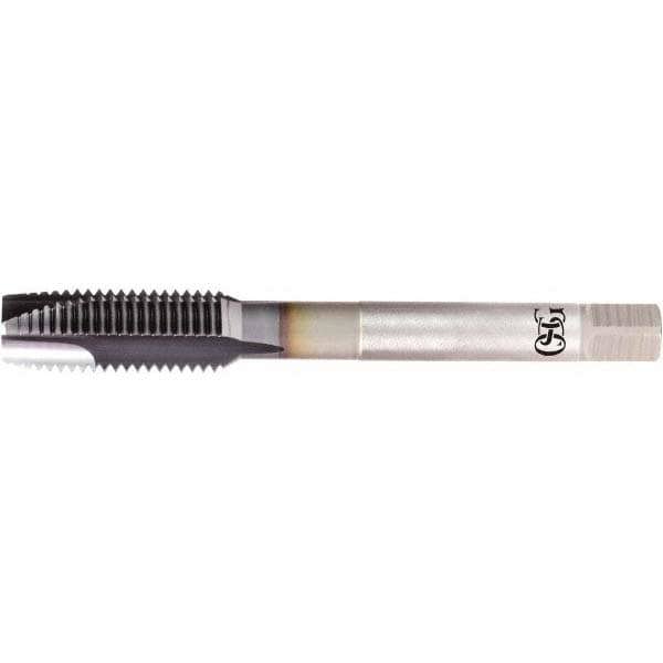 Spiral Point Tap: M18x2.00 Metric Coarse, 4 Flutes, Plug, 6H Class of Fit, Powdered Metal, V Coated
