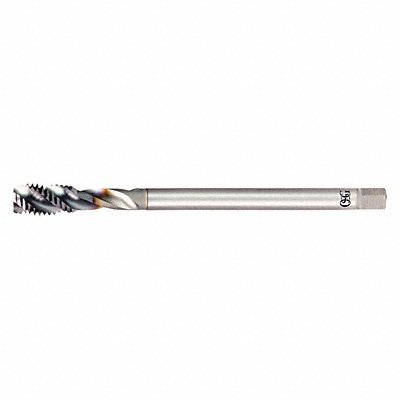 Spiral Flute Tap: M8x1.00 Metric, 3 Flutes, Semi-Bottoming, 6H Class of Fit, Powdered Metal, TICN Coated