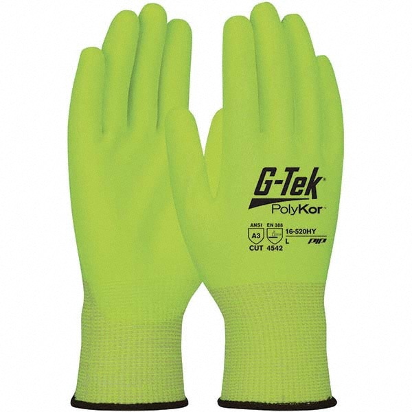 Cut, Puncture & Abrasive-Resistant Gloves: Size S, ANSI Cut A3, ANSI Puncture 2, Polyurethane, Polyester